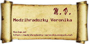 Medzihradszky Veronika névjegykártya