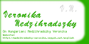 veronika medzihradszky business card